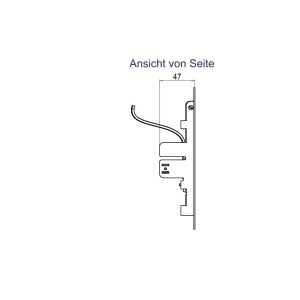 Produktbild WAD 135 351  -  Wandauslass WAD Rahmen mit Klappdeckel Typ 35, Chromstahl geschliffen